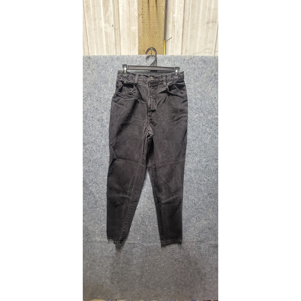 Vintage Bonjour Women's Tapered Leg High Waisted Mom Jeans Black Size 13/14 T